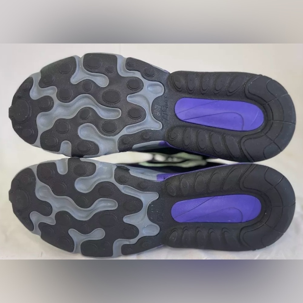 Nike Air Max 270 React Future Swoosh Mens Size 11 Black, Green & Purple NEW - Picture 12 of 16